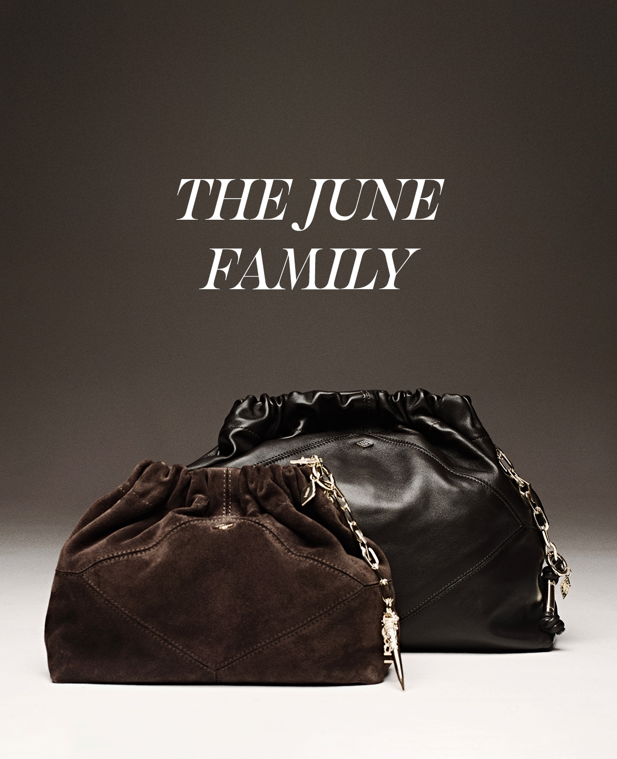 Two iconic june tote bag and "the june family" logo